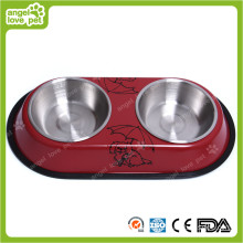 Pet Staninless Steel Double Feeding Bowl